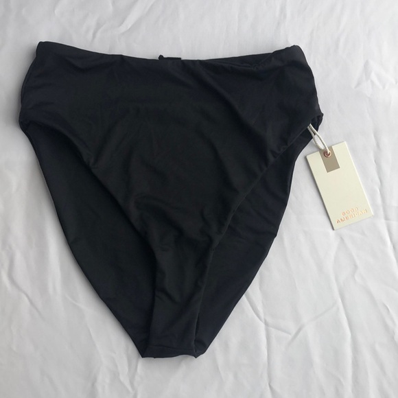 Good American Other - NWT Good American Classic High Waist Solid Black Bikini Bottoms Size 1 or Small
